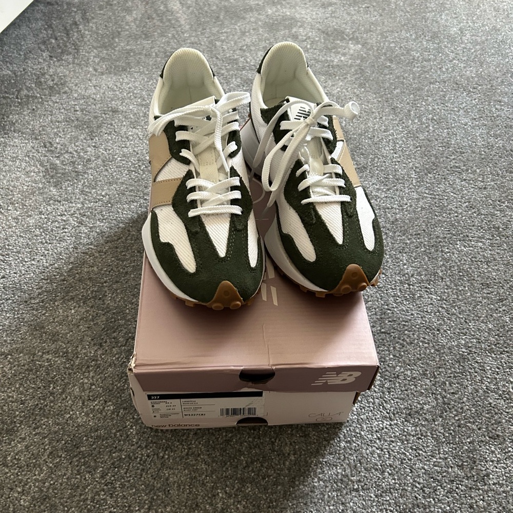 New Balance & CALIA  Women’s 327 (Olive green & tan)